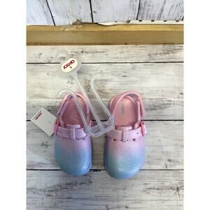 Josmo Kids Glitter Ombre Clog Sandals - Pink & Blue - Size 6 - NWT